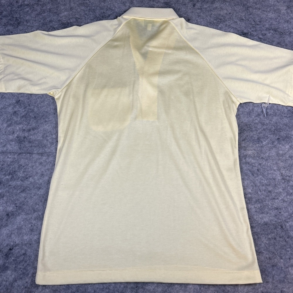 NWT Vintage Royale-Air Pastel Polo Men's M Yellow Front Pocket Polyester 70's - Picture 7 of 9